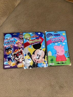 Play Pack Grab & Go Kids Activity Pack - Blue (Mickey / Peppa Pig / Paw Patrol)